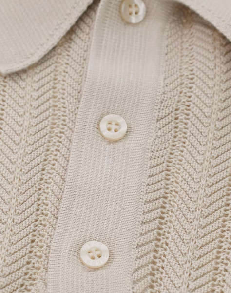 GUESS LONNY POLO SS HARRINGBONE STITMEN''S BLOUSE