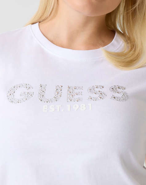 GUESS SS CN GUESS STUDS SCRIPT TEE ДАМСКА БЛУЗА