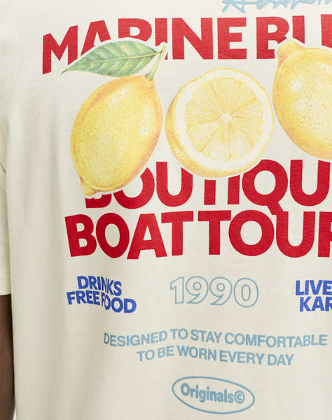 JACK&JONES JORRIVIERA VINTAGE POSTER BACK TEE SS CN