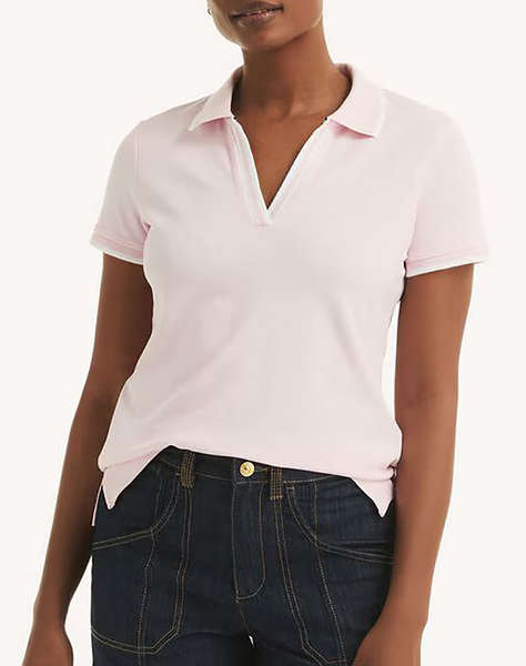 NAUTICA BLOUSE POLO ΚΜ S/S TIPPED SPLIT NECK OCEAN POLO