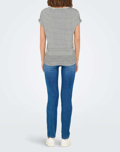 ONLY ONLMOSTER STRIPE S/S O-NECK TOP JRS NOOS