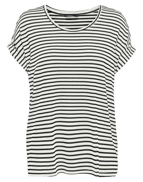 ONLY ONLMOSTER STRIPE S/S O-NECK TOP JRS NOOS