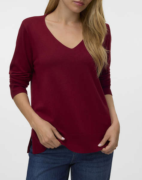 VERO MODA VMSILJE LS V-NECK PULLOVER GA NOOS