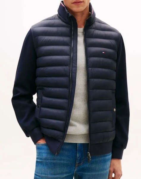 TOMMY HILFIGER MIX MEDIA ESS RWB STAND COLLAR