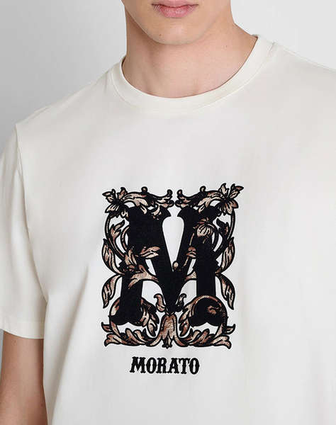 ANTONY MORATO MMKS02687FA100240 MIN OF 4 T-SHIRT REGULAR FIT IN JERSEY COTTON FABRIC WITH SPONGE EFFECT LOGO PRINT БЛУЗА ΑΝΔΡΙΚΟ