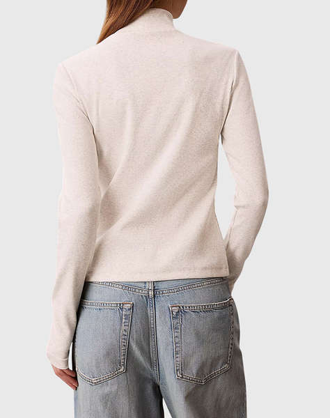CALVIN KLEIN JEANS LS WOVEN LABEL TURTLENECK