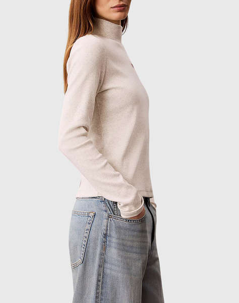 CALVIN KLEIN JEANS LS WOVEN LABEL TURTLENECK