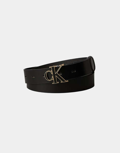 CALVIN KLEIN JEANS ROUND CK BUCKLE 30MM BELT INLAY