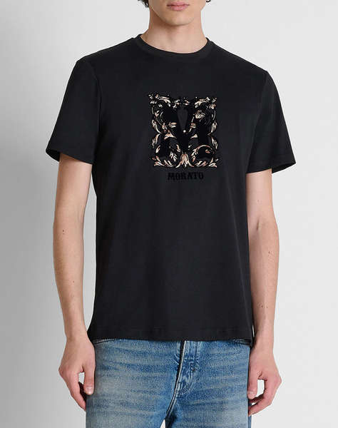 ANTONY MORATO MMKS02687FA100240 MIN OF 4 T-SHIRT REGULAR FIT IN JERSEY COTTON FABRIC WITH SPONGE EFFECT LOGO PRINT БЛУЗА ΑΝΔΡΙΚΟ