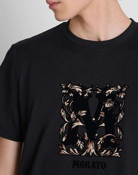 ANTONY MORATO MMKS02687FA100240 MIN OF 4 T-SHIRT REGULAR FIT IN JERSEY COTTON FABRIC WITH SPONGE EFFECT LOGO PRINT БЛУЗА ΑΝΔΡΙΚΟ