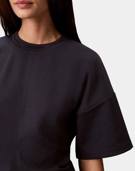 CALVIN KLEIN JEANS SS LOGO NECK DETAIL INTERLOCK TO