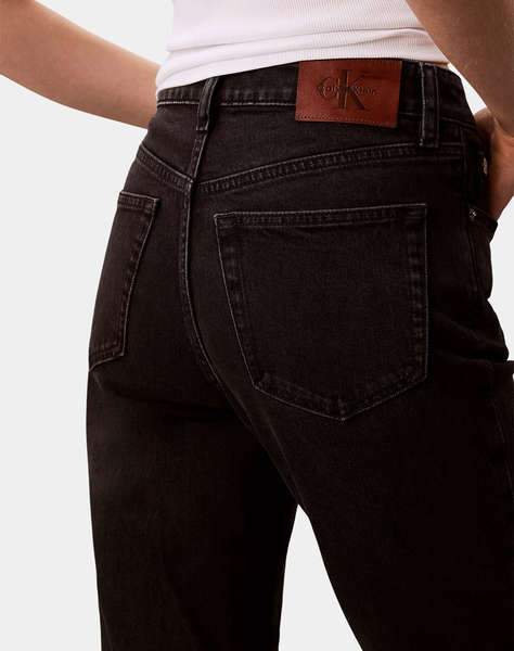 CALVIN KLEIN JEANS HIGH RISE STRAIGHT MIDNIGHT BLAC