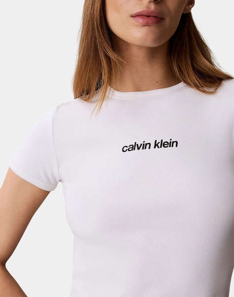 CALVIN KLEIN JEANS SS CONTOUR RIB LOGO RINGER TEE