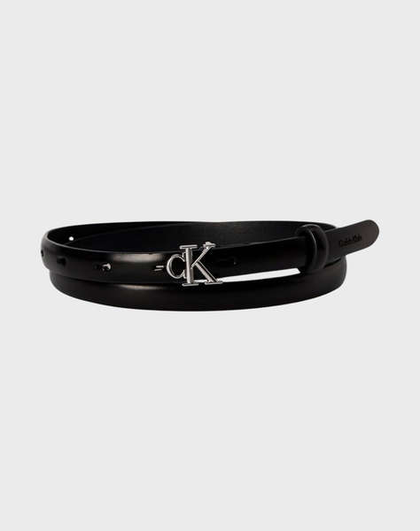 CALVIN KLEIN JEANS ROUND CK BUCKLE 15MM BELT SMOOTH
