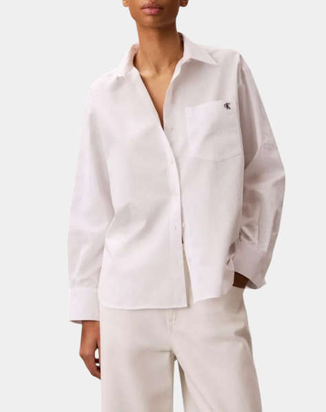 CALVIN KLEIN JEANS COTTON POPLIN JACQUARD RELAXED S
