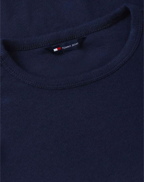 TOMMY JEANS TJW SLIM SH LETTUCE EDGE RIB LS