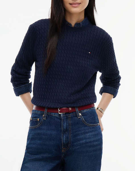 TOMMY HILFIGER CO CABLE C-NK LS SWEATER