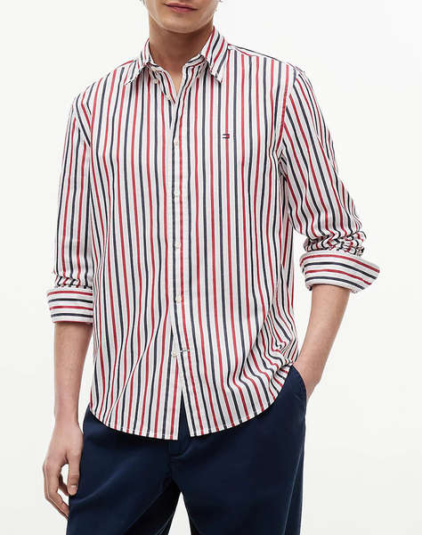 TOMMY HILFIGER FLEX POPLIN SEASONAL STRIPE SHT