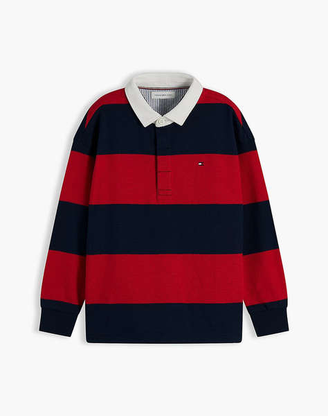 TOMMY HILFIGER SLUB RUGBY STRIPE POLO LS