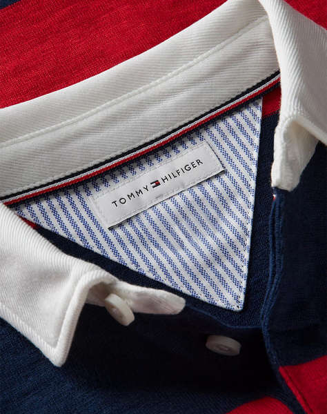 TOMMY HILFIGER SLUB RUGBY STRIPE POLO LS