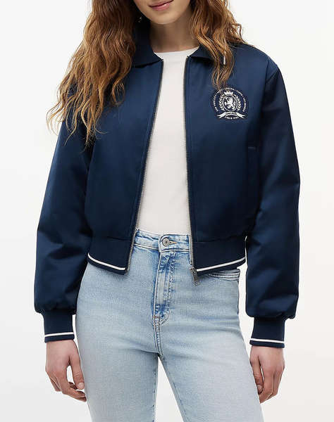 TOMMY JEANS TJW COLLAR SATIN VARSITY JACKET