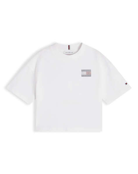 TOMMY HILFIGER TOMMY RHINESTONE TEE SS