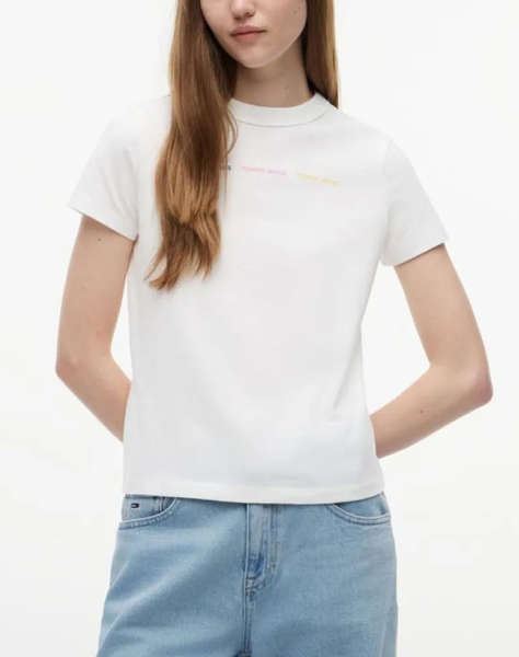 TOMMY JEANS TJW REG TJ REPEAT WASH TEE