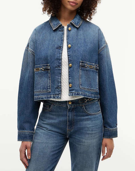 TOMMY HILFIGER CROPPED JACKET CAM MID