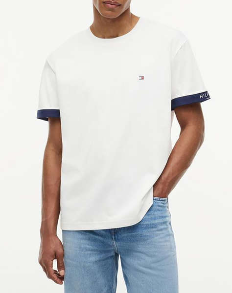 TOMMY HILFIGER SAIL MIX MEDIA CUFF REGULAR TEE