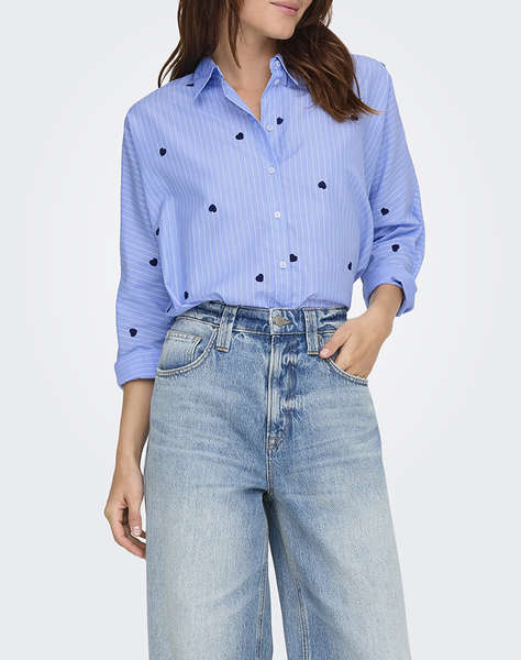 ONLY ONLNEW LINA GRACE STR EMB SHIRT NOOS WVN