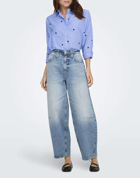 ONLY ONLNEW LINA GRACE STR EMB SHIRT NOOS WVN