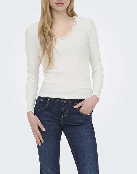 ONLY ONLSARA SHARAI L/S V-NECK TOP JRS NOOS