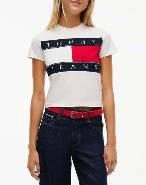 TOMMY JEANS TJW REG FLAG SS TEE EXT