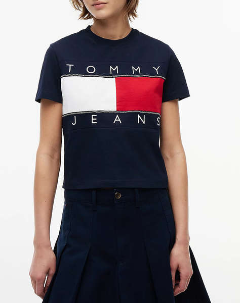 TOMMY JEANS TJW REG FLAG SS TEE EXT