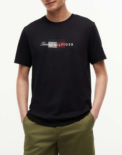 TOMMY HILFIGER SCRIPT FLAG REGULAR TEE