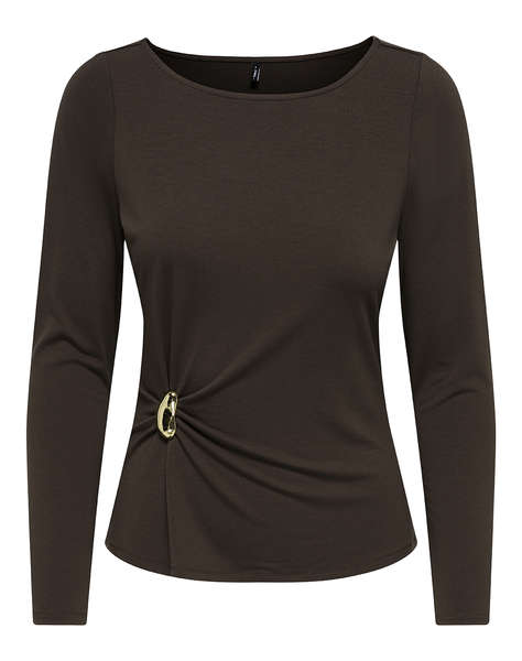 ONLY ONLELENA L/S BOATNECK METAL TOP JRS NOOS