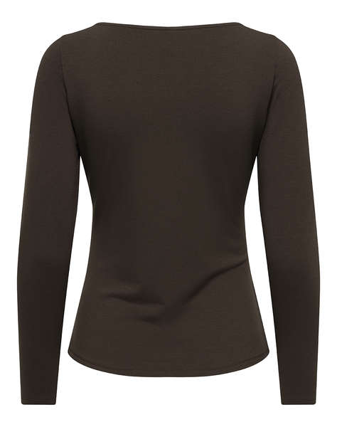 ONLY ONLELENA L/S BOATNECK METAL TOP JRS NOOS