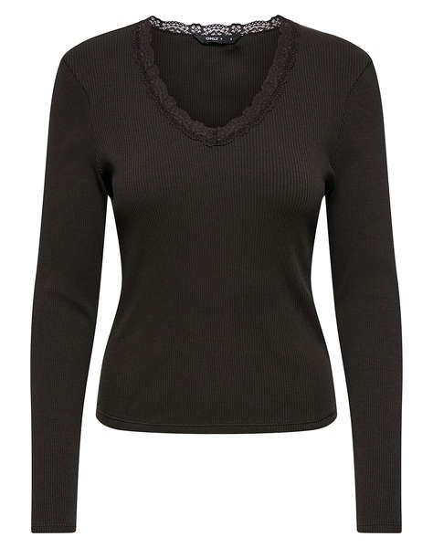 ONLY ONLSARA SHARAI L/S V-NECK TOP JRS NOOS
