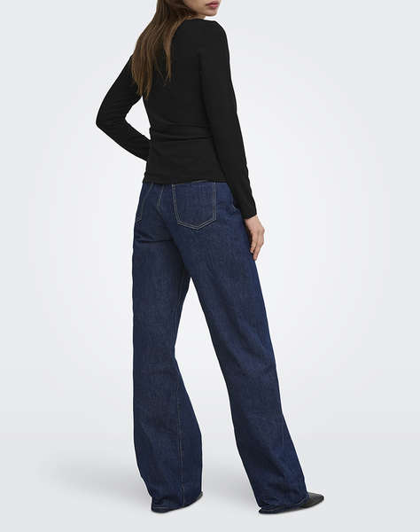 ONLY ONLELENA L/S BOATNECK METAL TOP JRS NOOS