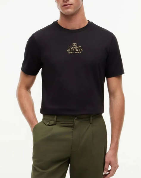 TOMMY HILFIGER BRAND LOVE GOLD INTERLOCK TEE