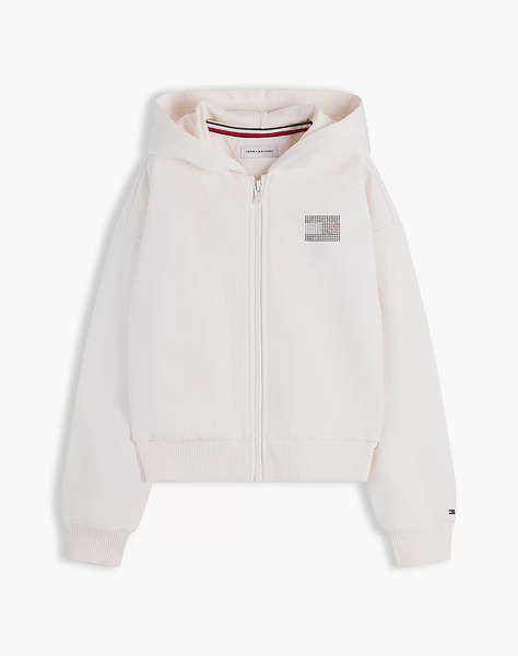 TOMMY HILFIGER TOMMY RHINESTONE ZIP THROUGH