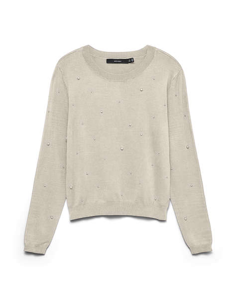 VERO MODA VMNEWGLORY PEARL LS O-NECK PULLOVER BOO