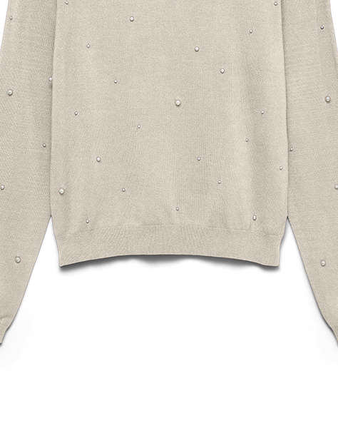 VERO MODA VMNEWGLORY PEARL LS O-NECK PULLOVER BOO