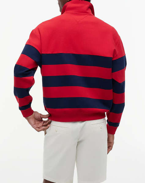 TOMMY HILFIGER NAUTICAL BLOCK STRIPE 1/4 ZIP