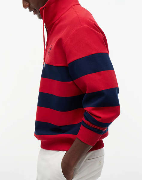 TOMMY HILFIGER NAUTICAL BLOCK STRIPE 1/4 ZIP