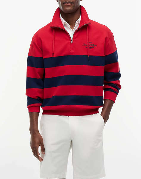 TOMMY HILFIGER NAUTICAL BLOCK STRIPE 1/4 ZIP