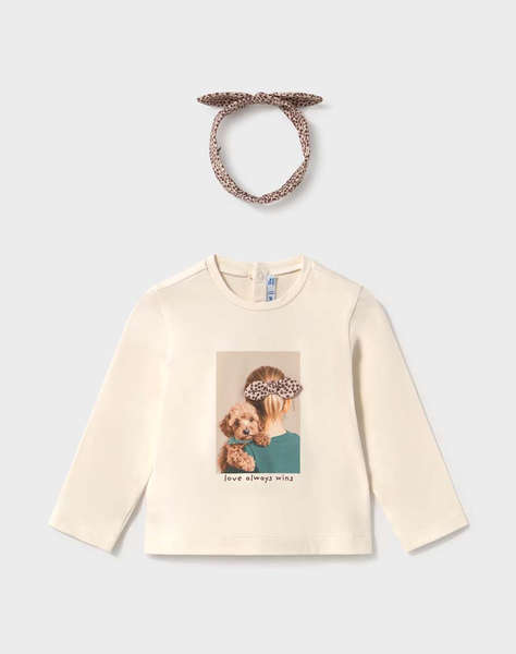 MAYORAL T-Shirt с дълъг ръкав с панделка