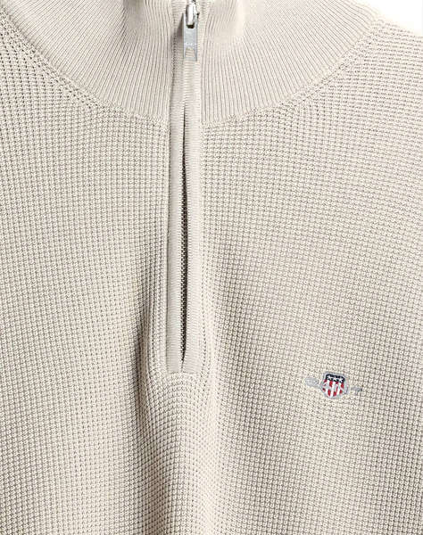 GANT ПУЛОВЕР С ДЪЛЪГ РЪКАВ MICRO TEXTURED COTTON HALF ZIP