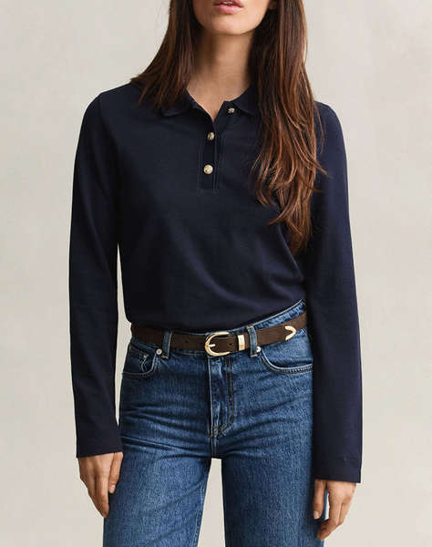 GANT БЛУЗА С ДЪЛЪГ РЪКАВ REG LS POLO PIQUE