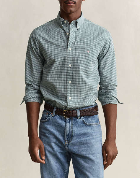 GANT РИЗА С ДЪЛЪГ РЪКАВ REG CLASSIC POPLIN GINGHAM SHIRT